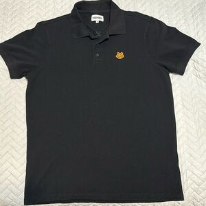 Kenzo black polo with orange Logo